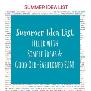 Summer Idea List: An Alternative to Traditional Bucket Lists | My Little Poppies This Summer Idea List is chock-full of simple ideas, old favorites from your childhood, and good old-fashioned FUN! Make the summer of 2020 a memorable one!