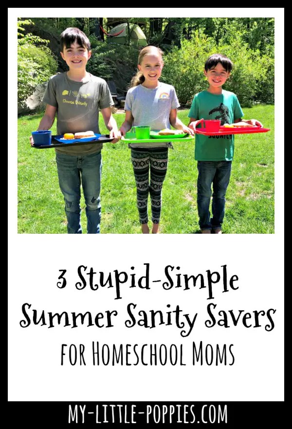 3 Stupid-Simple Summer Sanity Savers for Homeschool Moms | My Little Poppies