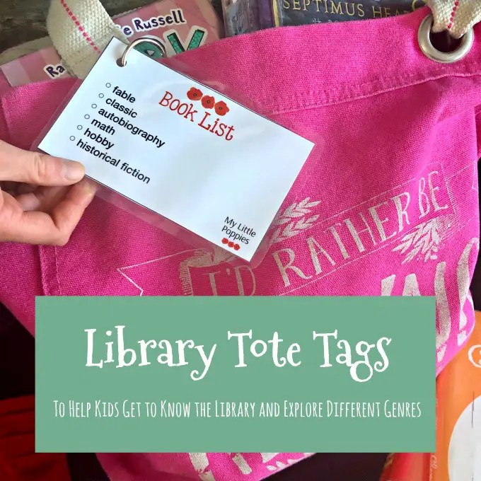 Library Tote Tags My Little Poppies