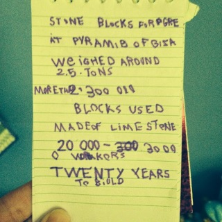 Notes, notes, notes…