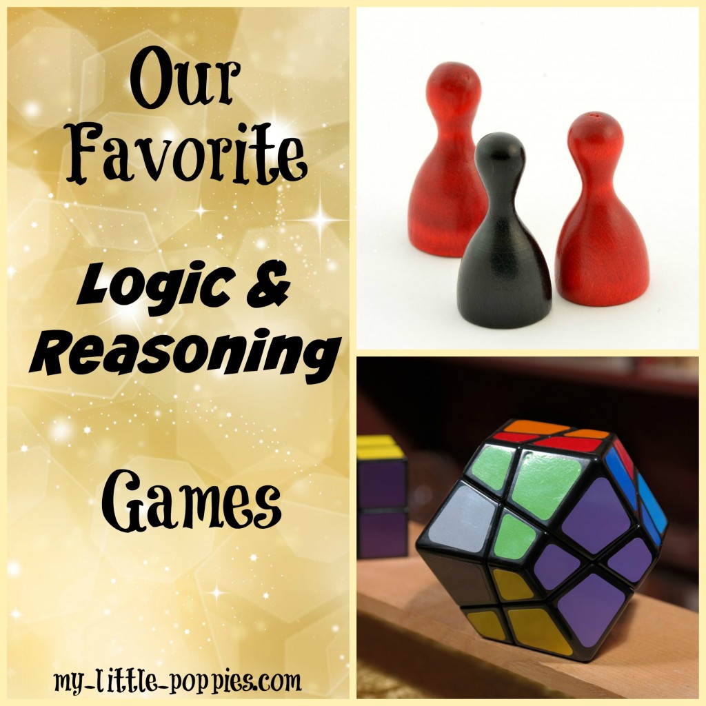 Our Favorite Logic and Reasoning Games, math games, math, mathematics, homeschool, homeschooling, math books, learning, learning through play, 10+ Amazing Math Games for Your Homeschool My Little Poppies, educational games, homeschool, homeschooling, math facts, practice math, play, 