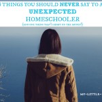 5 Things You Should NEVER Say to an UNEXPECTED Homeschooler