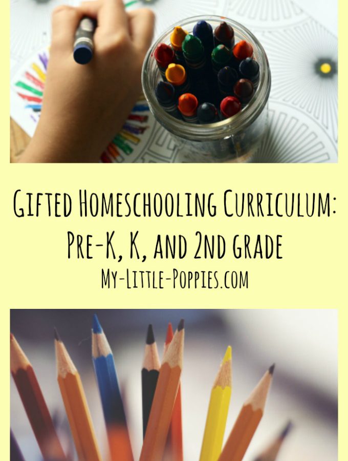 Gifted Homeschooling Curriculum: Pre-K, K, and 2nd grade