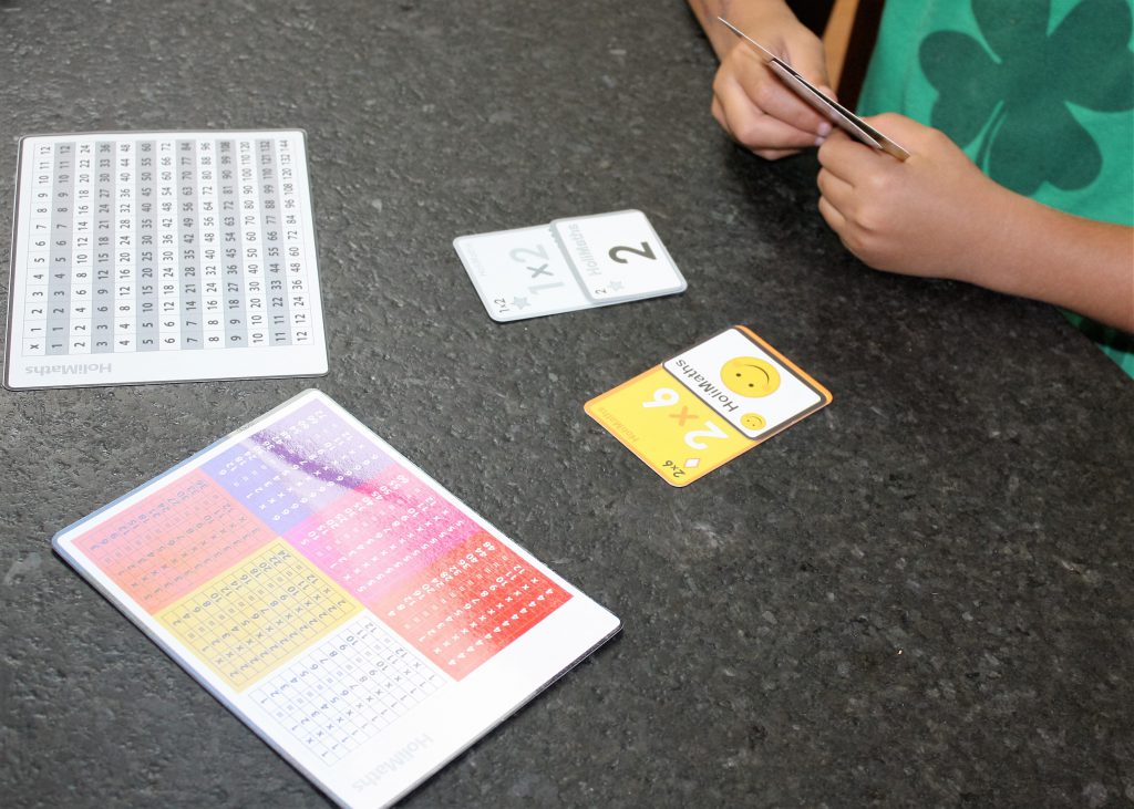 HoliMaths Multiplication card game elementary age students homeschool