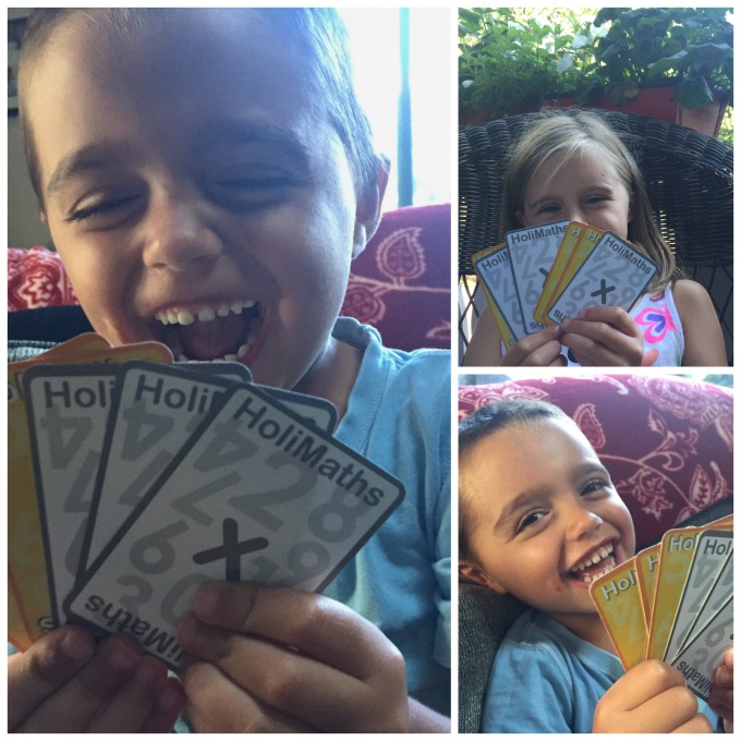 HoliMaths Multiplication card game elementary age students homeschool