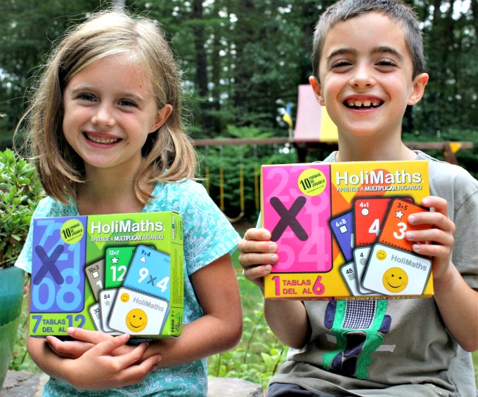 HoliMaths Multiplication card game elementary age students homeschool