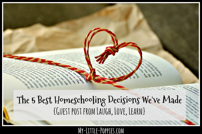 The 5 Best Homeschooling Decisions We’ve Made {Guest post from Laugh, Love, Learn} | My Little Poppies