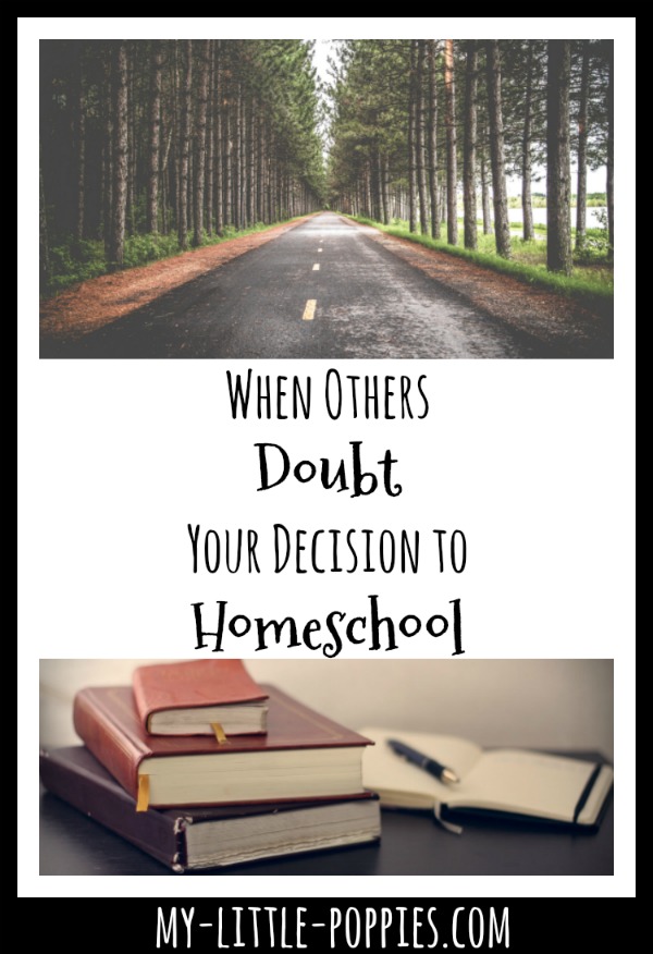 When Others Doubt Your Decision to Homeschool | My Little Poppies