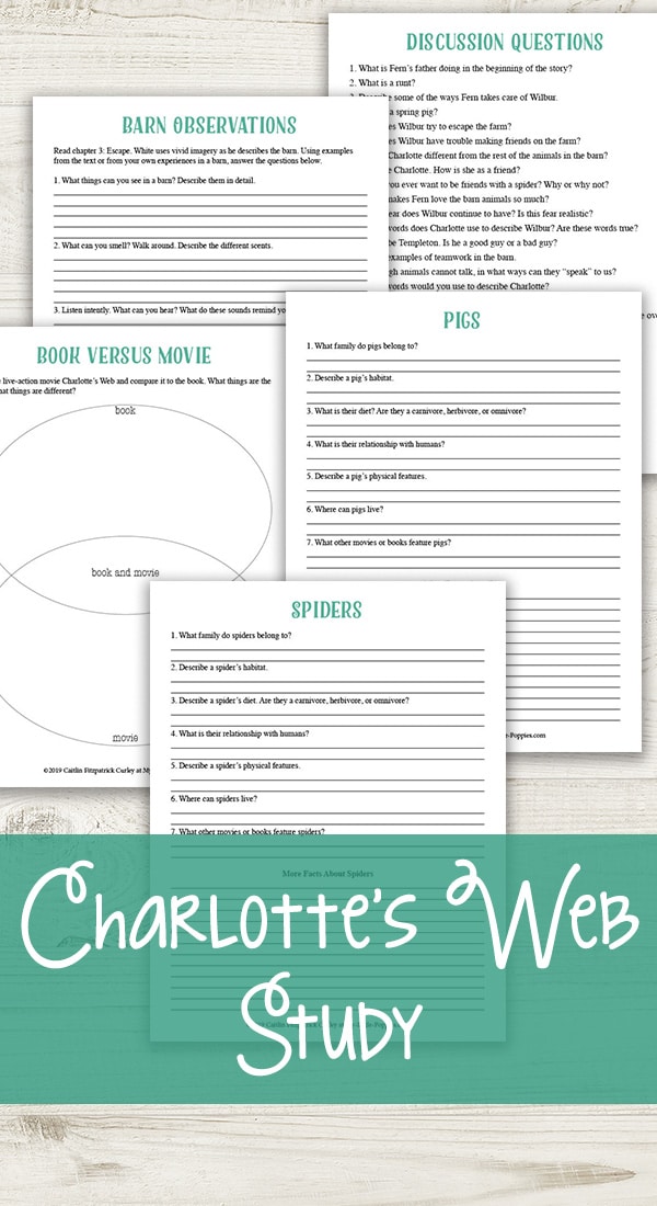Charlotte's Web {Lazy Unit Study Inspiration Pack} | My Little Poppies