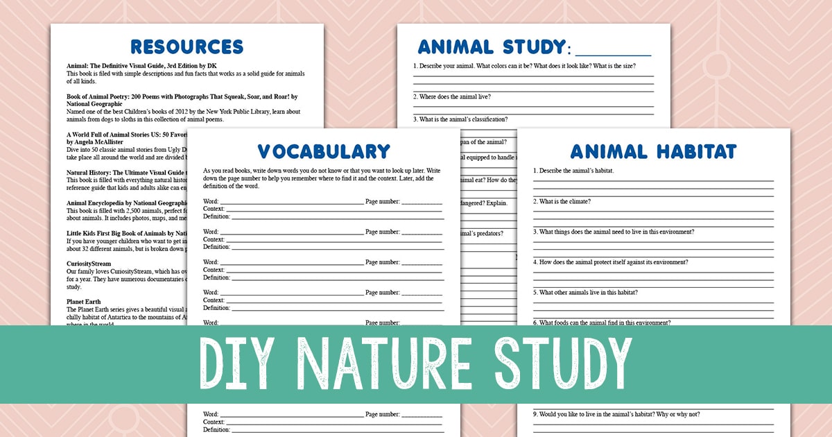 Nature Study {Lazy Unit Study Inspiration Pack} | My Little Poppies